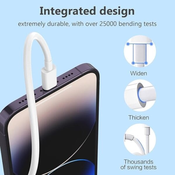 USB Charging & Data Sync Cable Compatible with iPhone, 1M [MFi] Fast Charger USB-C to Lightning, Power Delivery Cable for iPhone 14,13,12/12 Pro Max,12Mini,11/11 Pro,XS/Max,XR,X,8/8 Plus, iPad, and More - Image 10