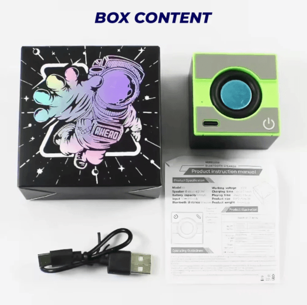 X Speaker, Powerful Speaker, Portable Wireless Speaker with Immersive Sound, True Wireless Speaker, 450 mAh Battery Multi-Connectivity Modes, Type C Charging, Mini Bluetooth Speaker - Image 5