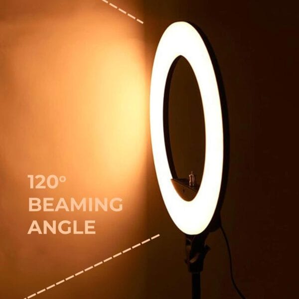 10-Inch LED Ring Light with 7-Foot Tripod | Dimmable 3-Mode Lighting for YouTube, Video Shoots, Live Streaming, Makeup & More | Compatible with Phones & Cameras (10 Inches) - Image 10