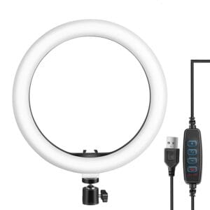 10-Inch LED Ring Light with 7-Foot Tripod | Dimmable 3-Mode Lighting for YouTube, Video Shoots, Live Streaming, Makeup & More | Compatible with Phones & Cameras (10 Inches)