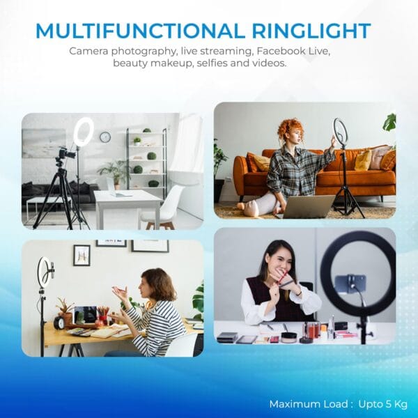 (R1S-L) - Selfie Stick Tripod with Mini LED Fill Light | 3 in 1 Multifunction Aluminium Selfie Stick for Vlogging/Photography/Videography for All Mobile Smartphones - Image 5