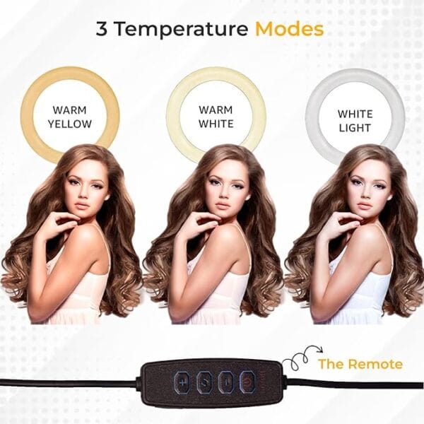 Professional 12-Inch LED Ring Light with 7-Foot Tripod | 3-Mode Dimmable Lighting for Video, Photography, Makeup & Content Creation | Compatible with Phones & Cameras (12 Inches) - Image 8