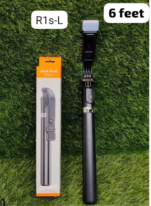 (R1S-L) - Selfie Stick Tripod with Mini LED Fill Light | 3 in 1 Multifunction Aluminium Selfie Stick for Vlogging/Photography/Videography for All Mobile Smartphones - Image 7