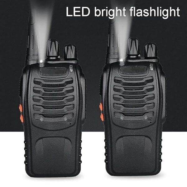Lightweight Two-Way Walkie-Talkie for Kids & Adults | Rechargeable Battery | Long-Range 2-Way Radio | Fun & Adventure Communication Set (Pack of 2, Black) - Image 4