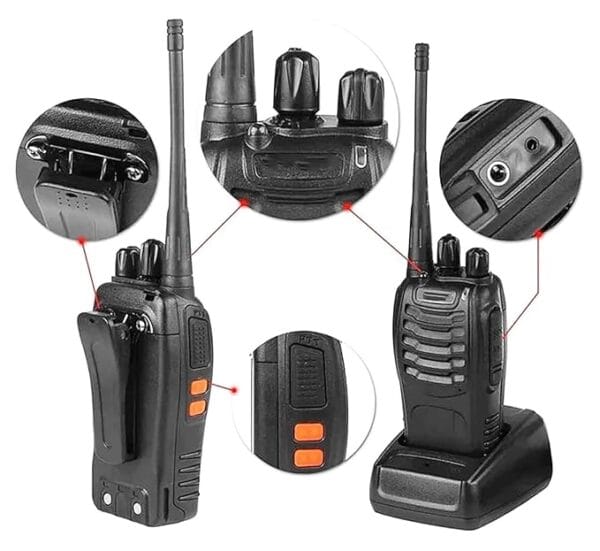 Lightweight Two-Way Walkie-Talkie for Kids & Adults | Rechargeable Battery | Long-Range 2-Way Radio | Fun & Adventure Communication Set (Pack of 2, Black) - Image 6