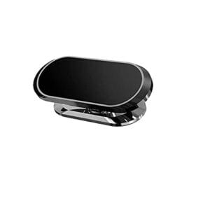 Magnetic Phone Holder for Car Dashboard, 360-Degree Rotation, Pack of 1 with 2 Metal Plates, Black