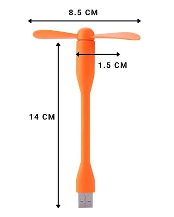 Portable Mini USB Dragon Fan with 2 Leaf Connect with Laptop, Smartphone, Powerbank, USB Adapter/Hub (Multicolour) - Image 2