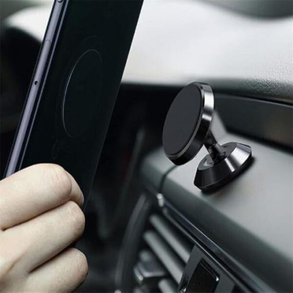 540°Angle Rotation Magnetic Mobile Phone Holder for Car Dashboard Universal Dashboard Car Holder, Black- for Use in Car/Bike/Scooter/Office/Home - Image 5
