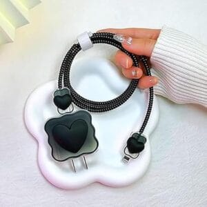 Cable Protector with Protective Case for iPhone Charger 18W & 20W, Charger Protective Cover, Full Protection Cover, Protection Sleeve, Cord Saver for Earphone, Cable & Adapter