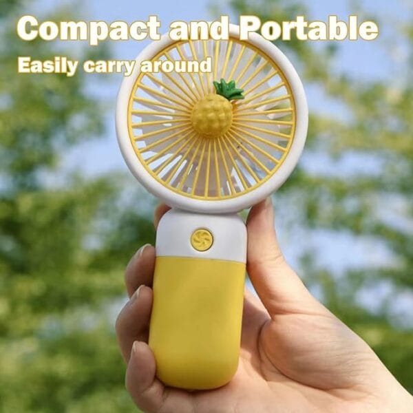 Mini Handheld Fan Battery Operated Small Personal Portable Speed Adjustable USB Rechargeable Fan Cute Design Powerful Eyelash Fan for Stylish Kids Girls Women Men - Image 4