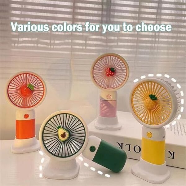 Mini Handheld Fan Battery Operated Small Personal Portable Speed Adjustable USB Rechargeable Fan Cute Design Powerful Eyelash Fan for Stylish Kids Girls Women Men - Image 2