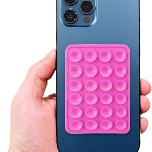 2 Pcs Multi Color Suction Phone Case, Phone Suction Sticker, Silicone Suction Phone Case for Hands-Free Mobile Accessory Holder Grip, Video Phone Accessory Compatible Mirror, Shower