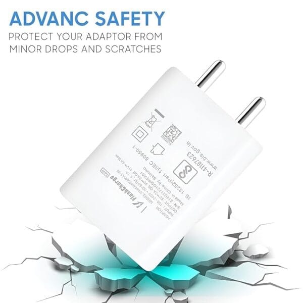 Vivo 44W Fast Charging Adapter Compatible with Vivo | V30 / V30 Pro / X100 / T3 5G / Neo 6 / Z7 / Z7 Pro / V23 / V23e / V23 Pro / V25 | (Only Adapter) - Image 4