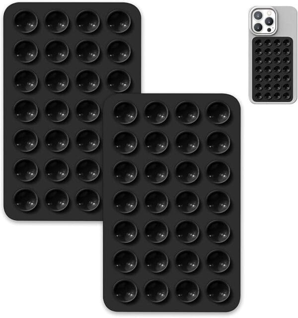 2 Pcs Multi Color Suction Phone Case, Phone Suction Sticker, Silicone Suction Phone Case for Hands-Free Mobile Accessory Holder Grip, Video Phone Accessory Compatible Mirror, Shower - Image 7