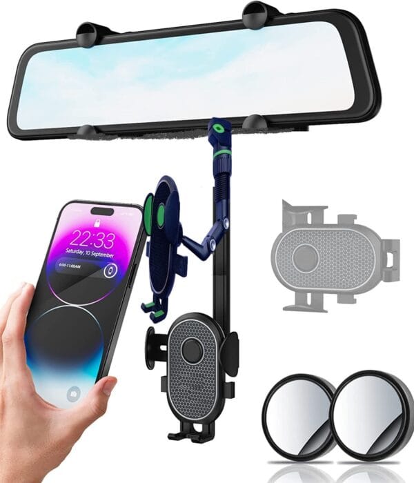 Universal Clip Cell Phone Holder Multi-Joint Flexible Adjustment for Car Rear View Mirror Back Seat Video Stand Kitchen Stand & Bed Mount Stand 360 Degree Rotation Mobile - Image 11
