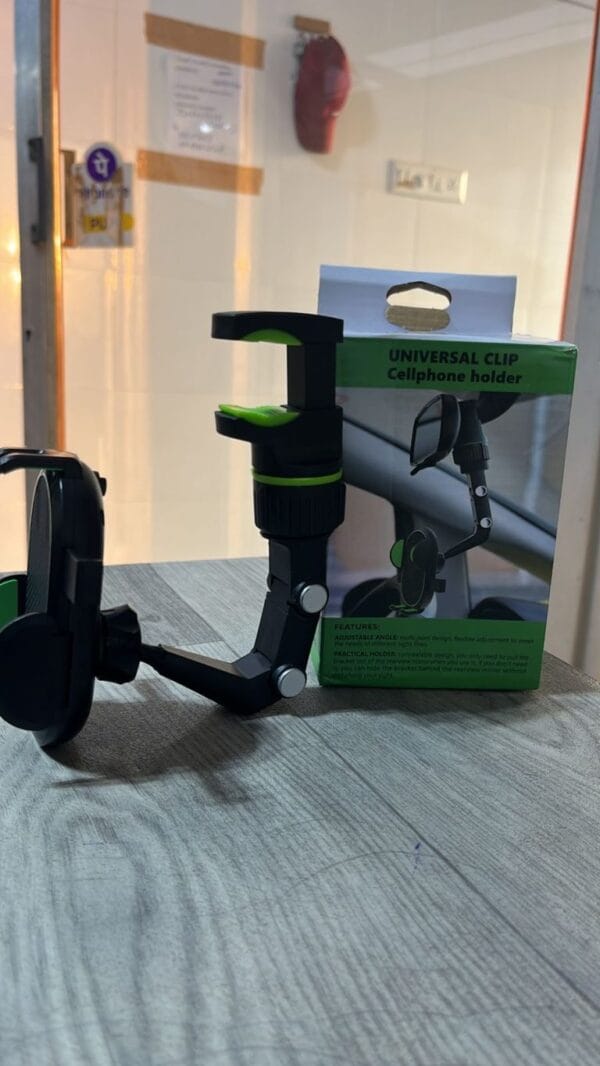 Universal Clip Cell Phone Holder Multi-Joint Flexible Adjustment for Car Rear View Mirror Back Seat Video Stand Kitchen Stand & Bed Mount Stand 360 Degree Rotation Mobile - Image 3