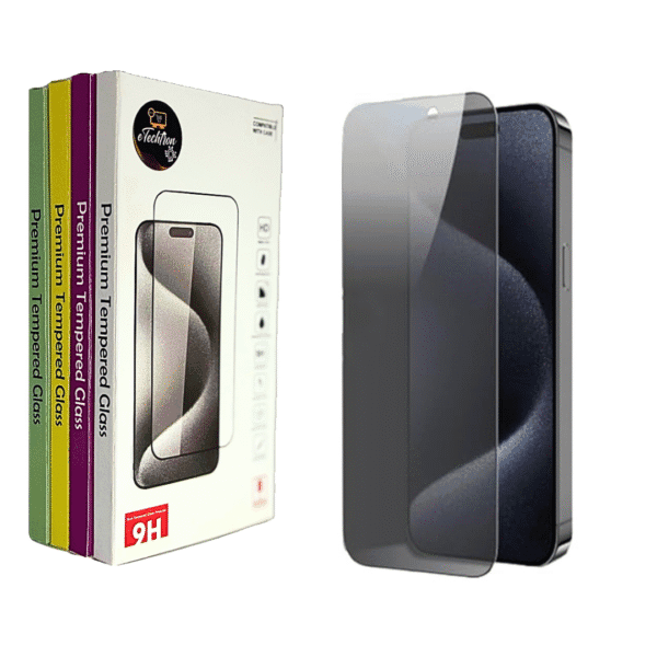 Privacy Tempered Glass Screen Protector Compatible for iPhone 16 Series Edge to Edge Protection and Easy Installation Kit comes with 10 Years warranty