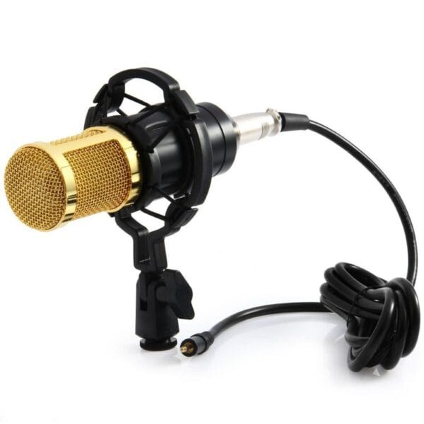 Broadcast Condenser Microphone Kit – XLR to 3.5mm | Boom Arm, 2M Cable, Foam Filter | Pro Studio Mic for Podcast, Recording, Streaming, Mixer & Interface – Black - Image 2