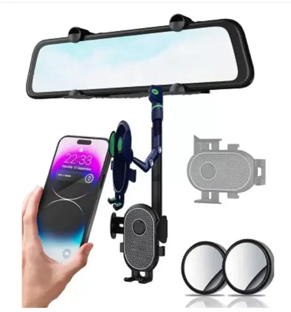 Universal Clip Cell Phone Holder Multi-Joint Flexible Adjustment for Car Rear View Mirror Back Seat Video Stand Kitchen Stand & Bed Mount Stand 360 Degree Rotation Mobile - Image 4