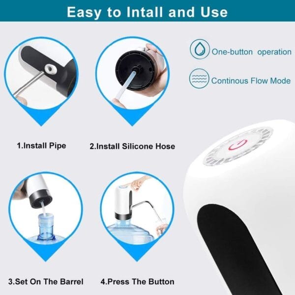 Automatic Wireless Water Can Dispenser Pump for 20 Litre Bottle Can, with Low Noise & High Efficiency - Image 7