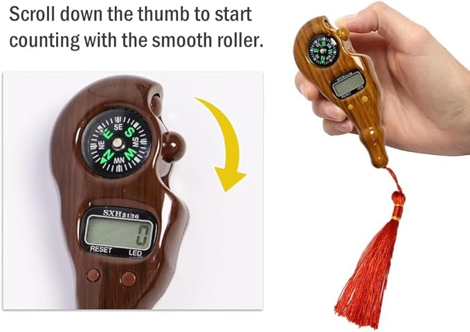 Digital Finger Jaap Counter | Tally Counter for Mala & Tasbeeh | Multi-Colour (Pack of 1) - Image 2