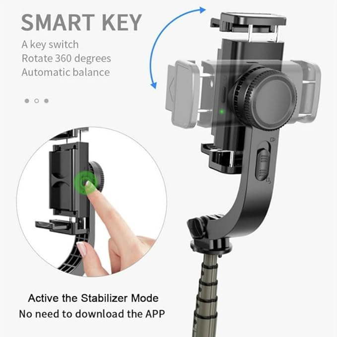 Q08 Mini Gimbal Selfie Stick Tripod with Remote - Image 4