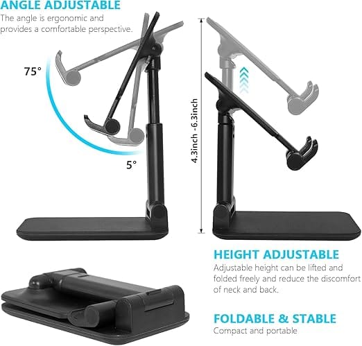 Adjustable Foldable Mobile Stand for Desk - Image 2