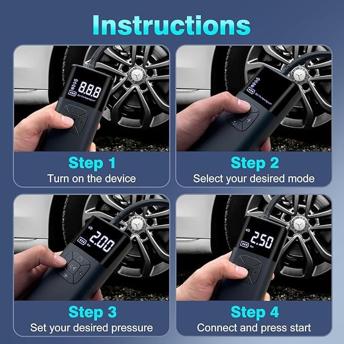 Portable Wireless Tire Inflator with Digital Display - Image 4
