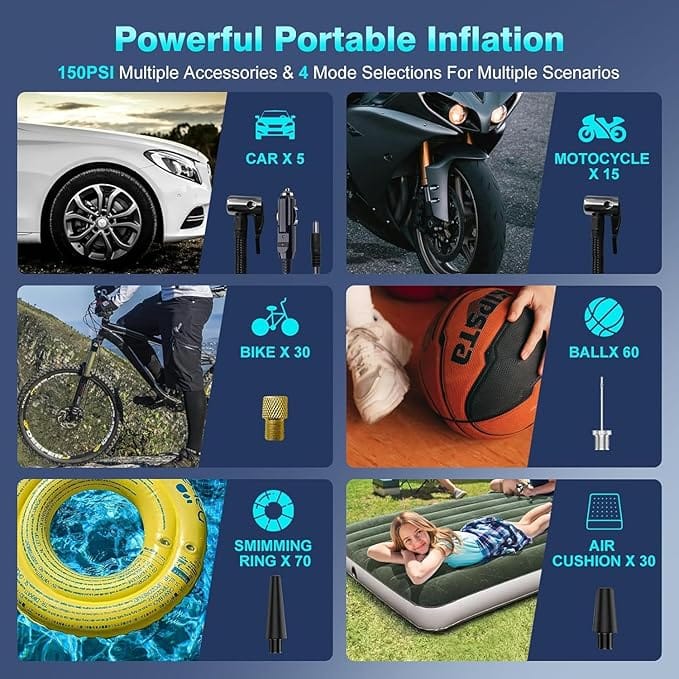 Portable Wireless Tire Inflator with Digital Display - Image 3