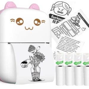 Mini Bluetooth Thermal Label Printer – Ink-Free (Android & iOS)