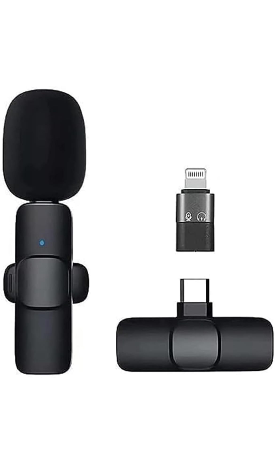 K8 Wireless Lavalier Microphone with Receiver – Type-C & Lightning - Image 5