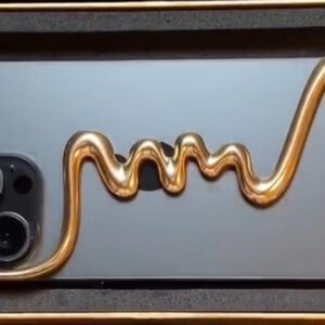 Golden Metallic Back Case for iPhone 15 Pro